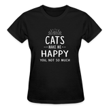 Cats make me happy Gildan Ultra Cotton Ladies T-Shirt-Ultra Cotton Ladies T-Shirt | Gildan G200L-I love Veterinary