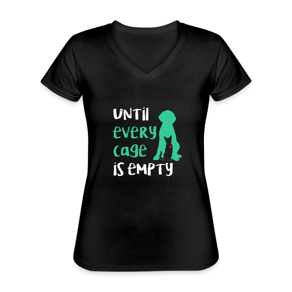 Until every cage is empty Women's V-Neck T-Shirt-Women's V-Neck T-Shirt | Fruit of the Loom L39VR-I love Veterinary