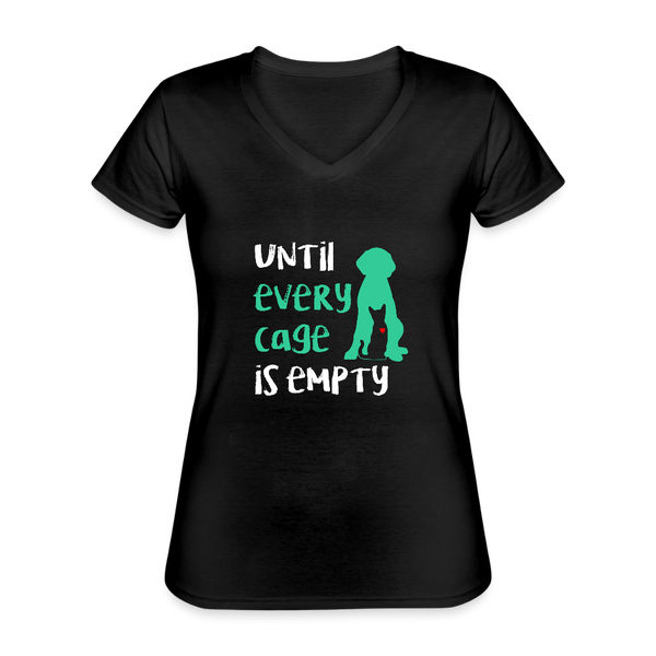 Until every cage is empty Women's V-Neck T-Shirt-Women's V-Neck T-Shirt | Fruit of the Loom L39VR-I love Veterinary