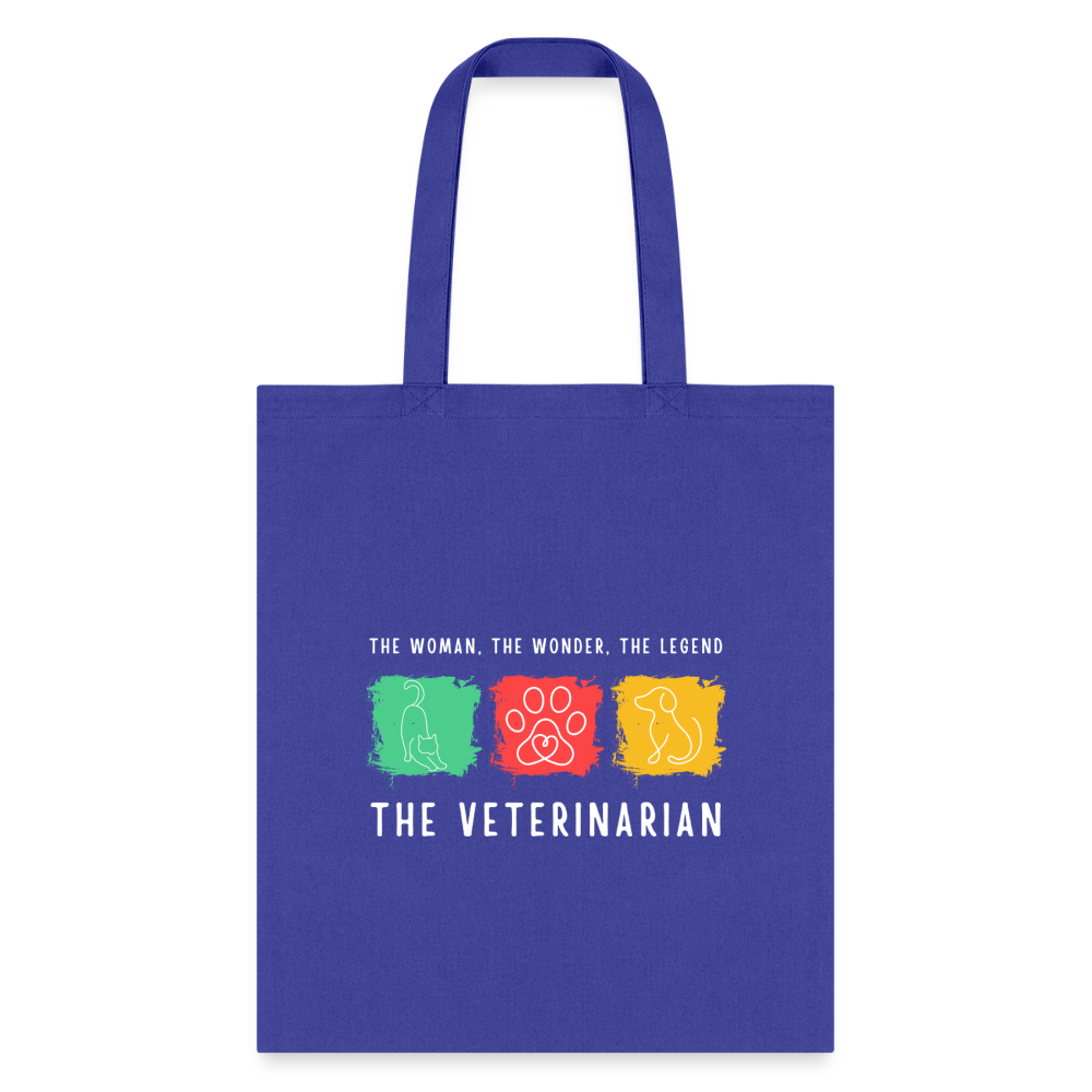 The woman, the wonder, the legend - the Veterinarian Tote Bag-Tote Bag | Q-Tees Q800-I love Veterinary