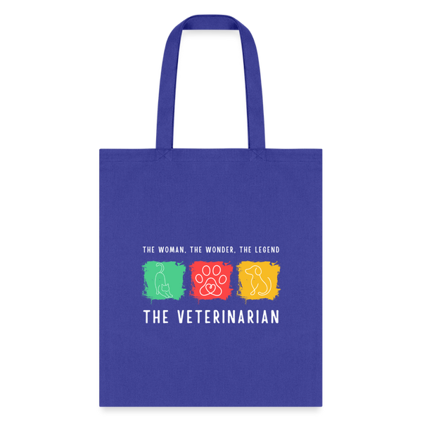 The woman, the wonder, the legend - the Veterinarian Tote Bag-Tote Bag | Q-Tees Q800-I love Veterinary