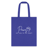Paws and enjoy the little things Cotton Tote Bag-Tote Bag | Q-Tees Q800-I love Veterinary