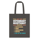 Veterinary Receptionist Best Ever Cotton Tote Bag-Tote Bag | Q-Tees Q800-I love Veterinary