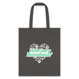 Veterinary Receptionist Heart Paws Tote Bag-Tote Bag | Q-Tees Q800-I love Veterinary