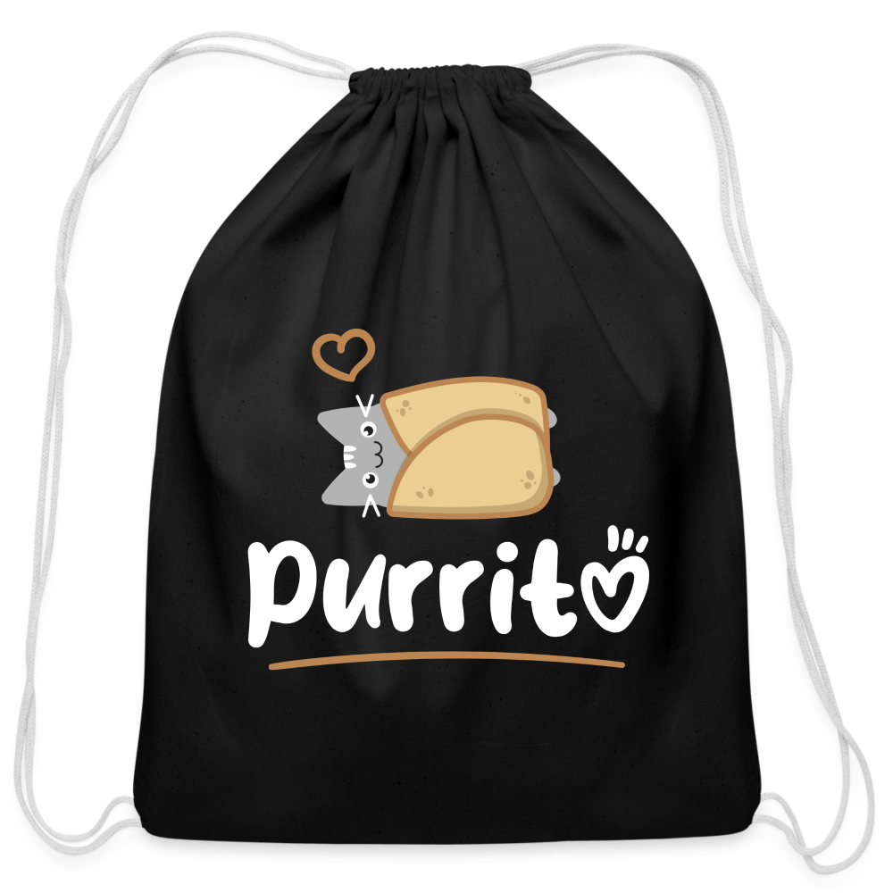 Purritto Drawstring Bag-Cotton Drawstring Bag | Q-Tees Q4500-I love Veterinary