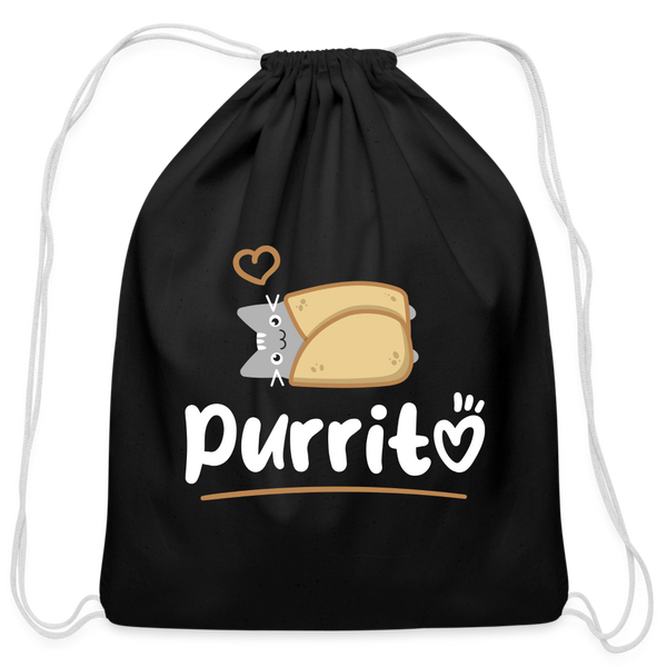 Purritto Drawstring Bag-Cotton Drawstring Bag | Q-Tees Q4500-I love Veterinary