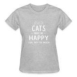 Cats make me happy Gildan Ultra Cotton Ladies T-Shirt-Ultra Cotton Ladies T-Shirt | Gildan G200L-I love Veterinary
