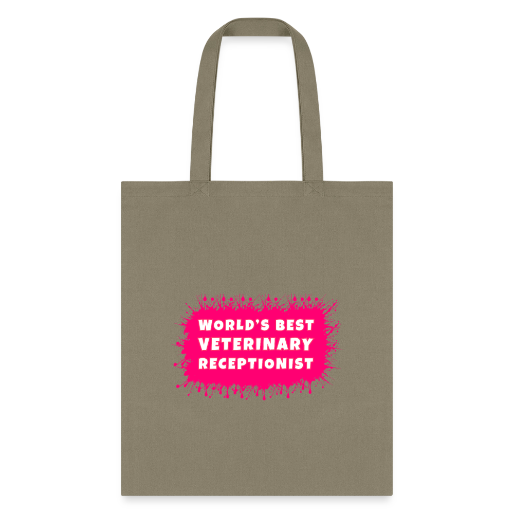 World's best veterinary receptionist color splash Tote Bag-Tote Bag | Q-Tees Q800-I love Veterinary