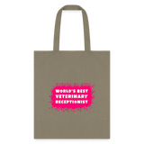 World's best veterinary receptionist color splash Tote Bag-Tote Bag | Q-Tees Q800-I love Veterinary