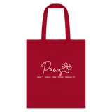 Paws and enjoy the little things Cotton Tote Bag-Tote Bag | Q-Tees Q800-I love Veterinary