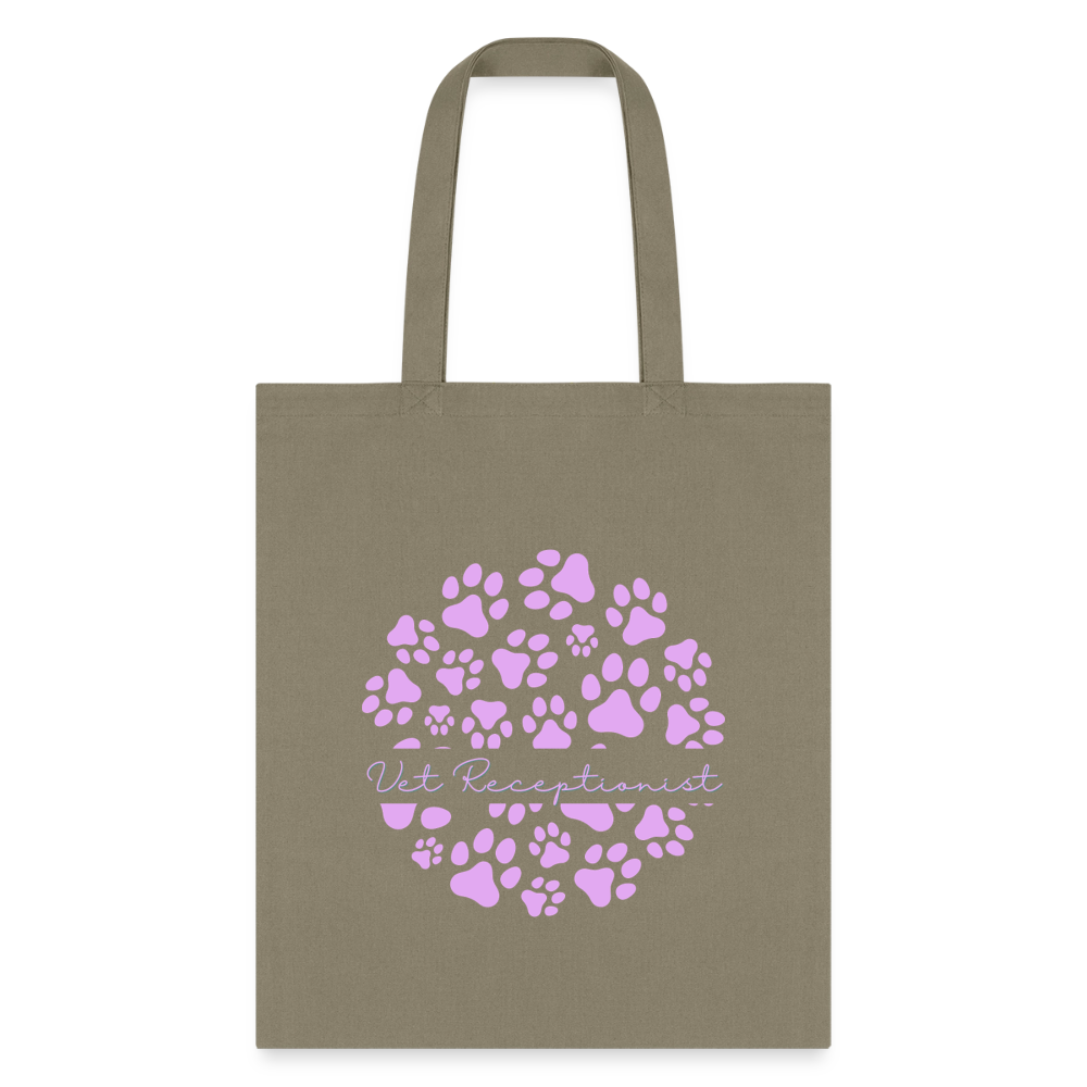 Vet Receptionist circle paws pattern Tote Bag
