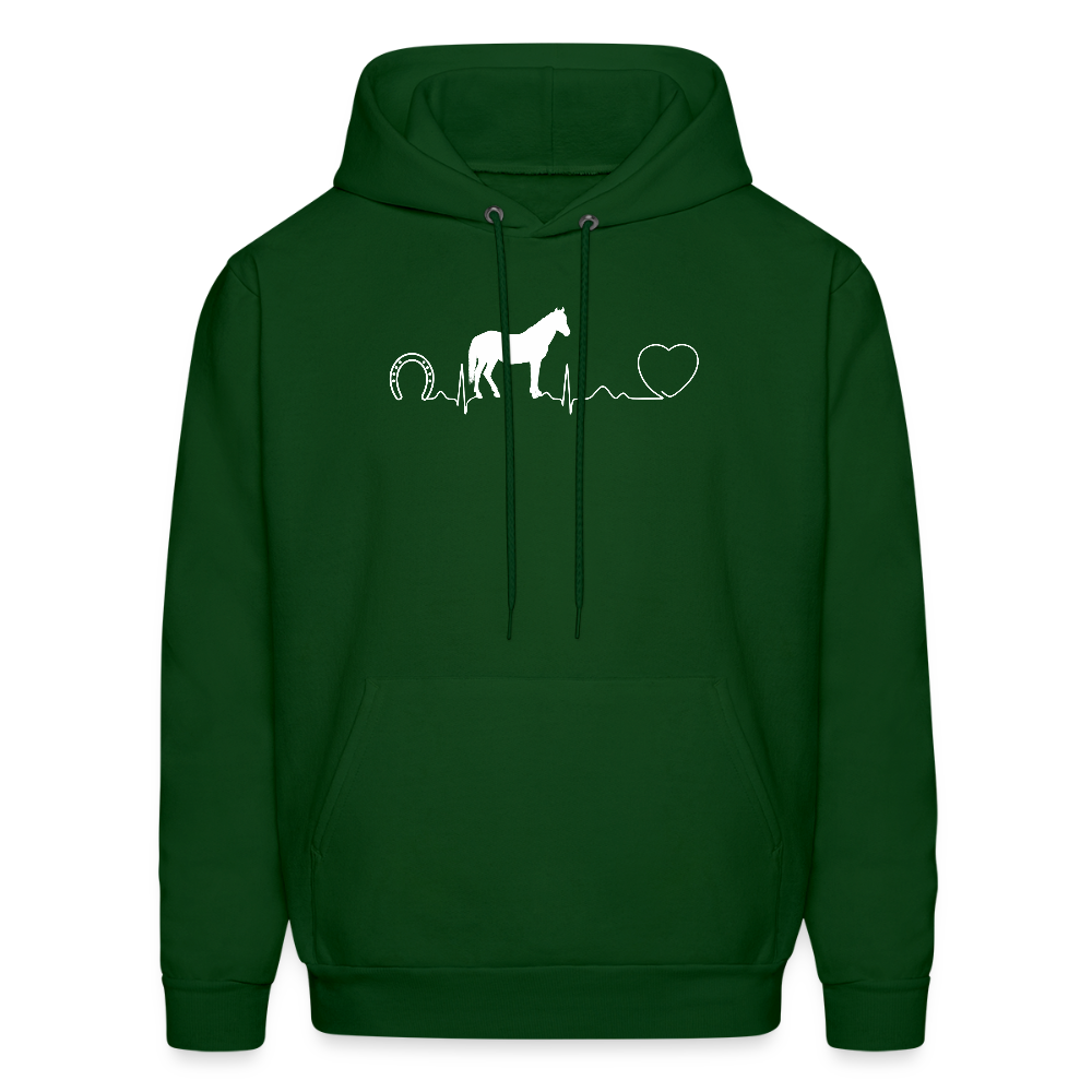Horse Pulse Unisex Hoodie-Men's Hoodie | Hanes P170-I love Veterinary
