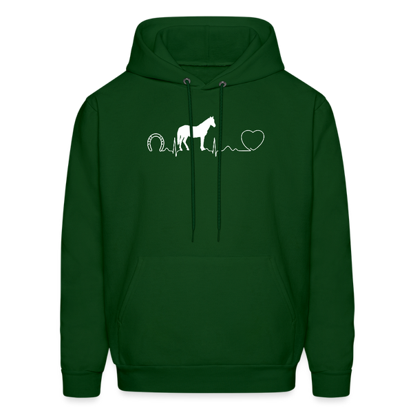 Horse Pulse Unisex Hoodie-Men's Hoodie | Hanes P170-I love Veterinary
