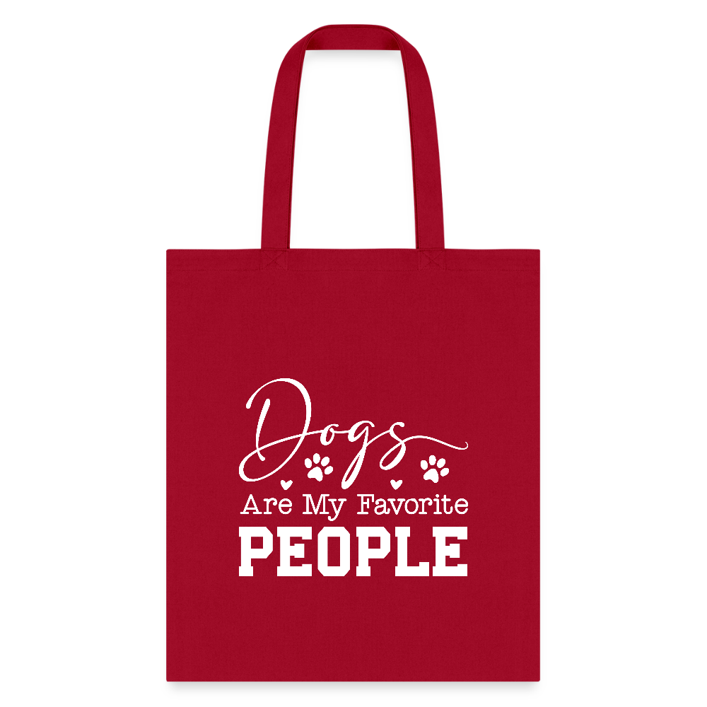 Dogs Are My Favorite People Tote Bag-Tote Bag | Q-Tees Q800-I love Veterinary