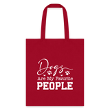 Dogs Are My Favorite People Tote Bag-Tote Bag | Q-Tees Q800-I love Veterinary