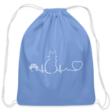 Cat Pulse Drawstring Bag-Cotton Drawstring Bag | Q-Tees Q4500-I love Veterinary