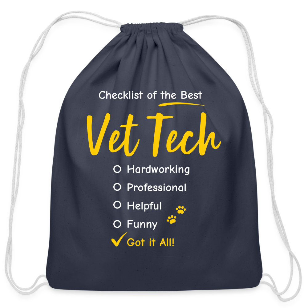 Checklist of the best Vet Tech Drawstring Bag-Cotton Drawstring Bag | Q-Tees Q4500-I love Veterinary