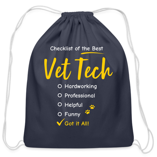 Checklist of the best Vet Tech Drawstring Bag-Cotton Drawstring Bag | Q-Tees Q4500-I love Veterinary