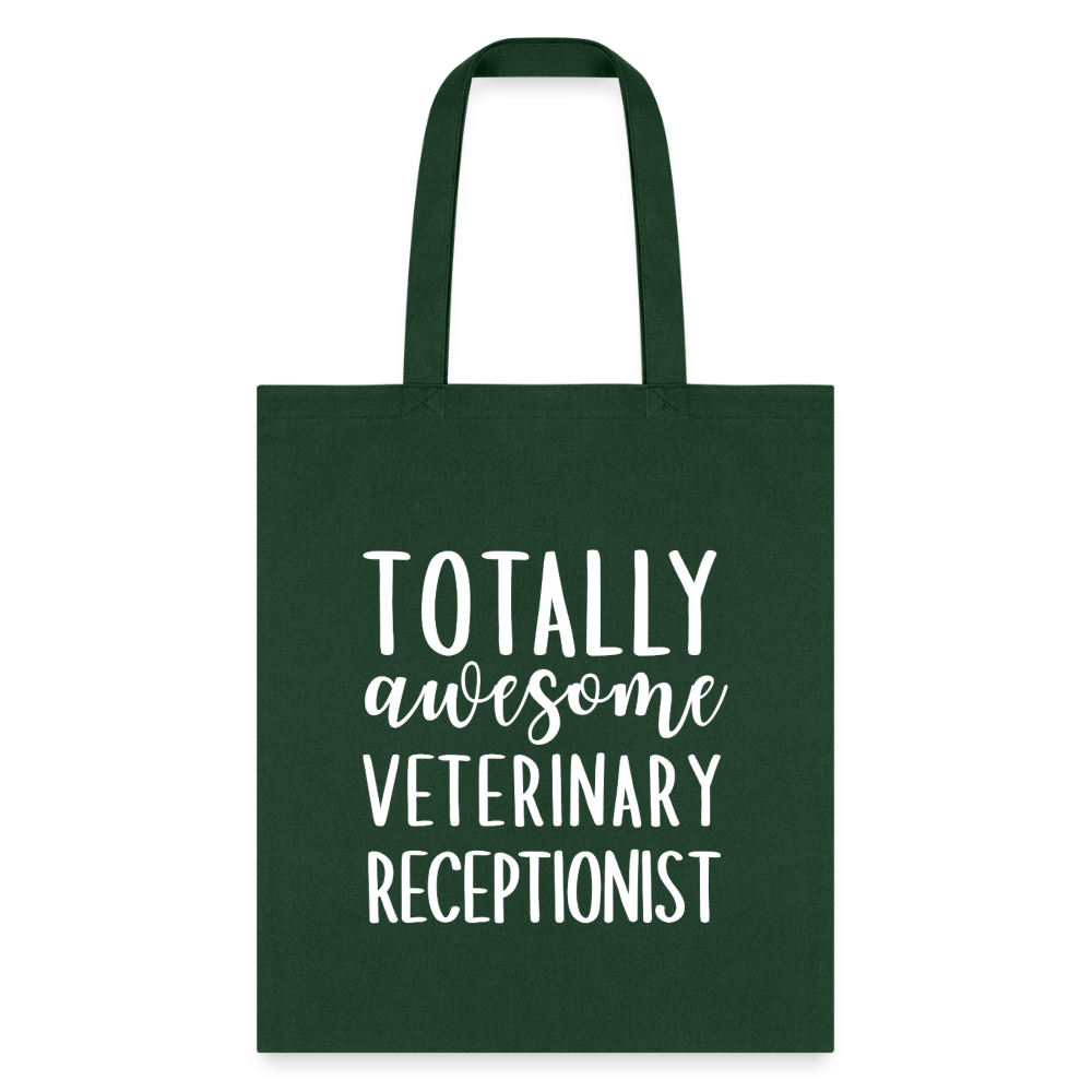 Totally awesome veterinary receptionist Cotton Tote Bag-Tote Bag | Q-Tees Q800-I love Veterinary