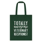 Totally awesome veterinary receptionist Cotton Tote Bag-Tote Bag | Q-Tees Q800-I love Veterinary