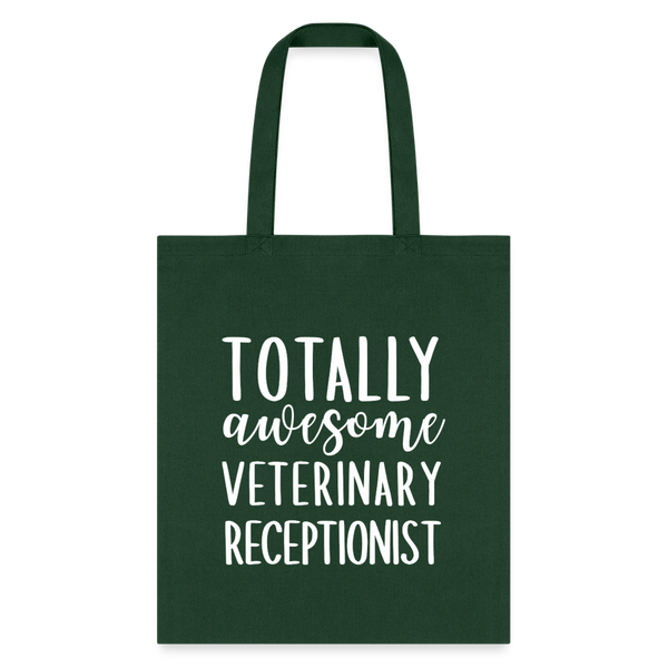 Totally awesome veterinary receptionist Cotton Tote Bag-Tote Bag | Q-Tees Q800-I love Veterinary