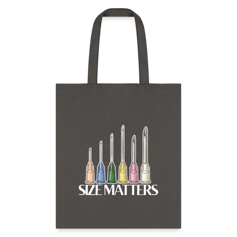 Size matters Cotton Tote Bag-Tote Bag | Q-Tees Q800-I love Veterinary