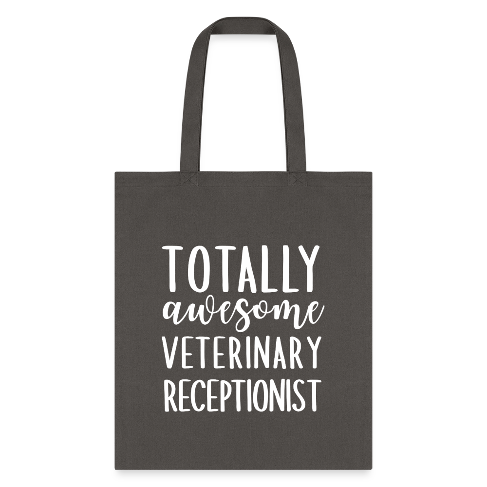 Totally awesome veterinary receptionist Cotton Tote Bag-Tote Bag | Q-Tees Q800-I love Veterinary