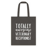 Totally awesome veterinary receptionist Cotton Tote Bag-Tote Bag | Q-Tees Q800-I love Veterinary