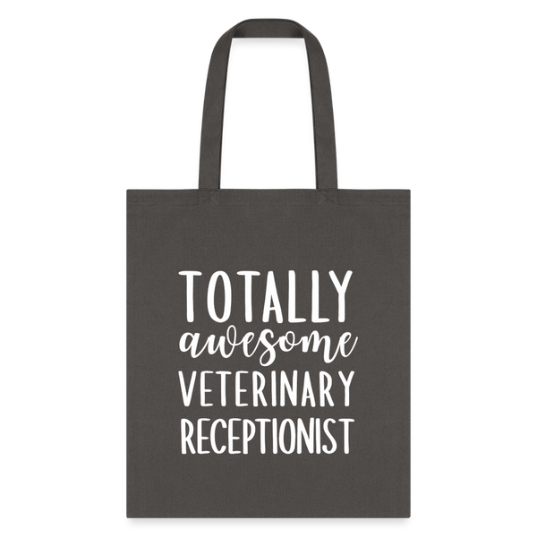 Totally awesome veterinary receptionist Cotton Tote Bag-Tote Bag | Q-Tees Q800-I love Veterinary
