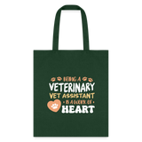 Vet Assistant - Work Of Heart Cotton Tote Bag-Tote Bag | Q-Tees Q800-I love Veterinary