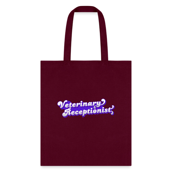 Veterinary Receptionist Cotton Tote Bag-Tote Bag | Q-Tees Q800-I love Veterinary