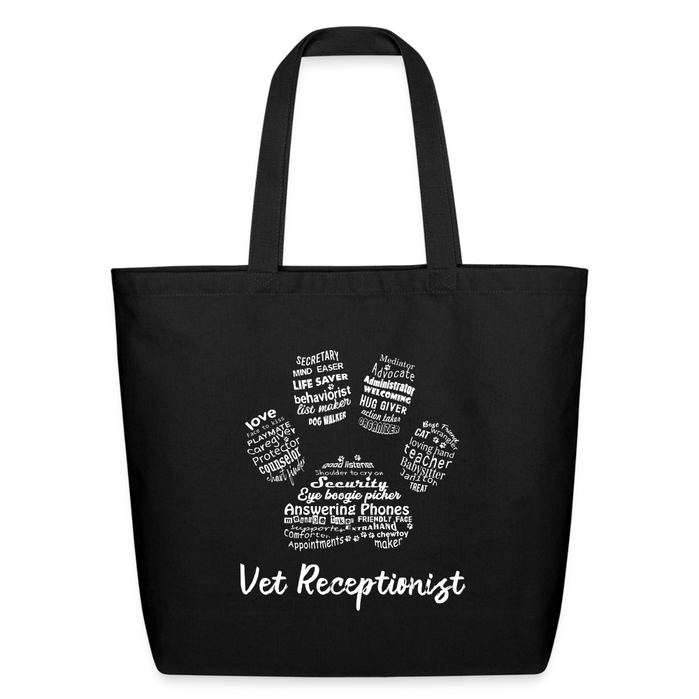 Vet Receptionist Pawprint Eco-Friendly Cotton Tote-Eco-Friendly Cotton Tote-I love Veterinary