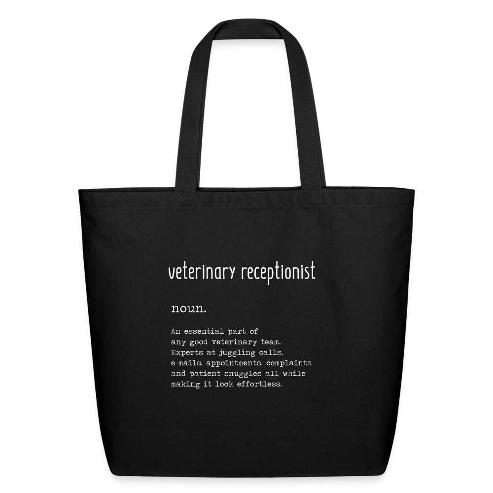 Vet Receptionist Definition Eco-Friendly Cotton Tote-Eco-Friendly Cotton Tote-I love Veterinary