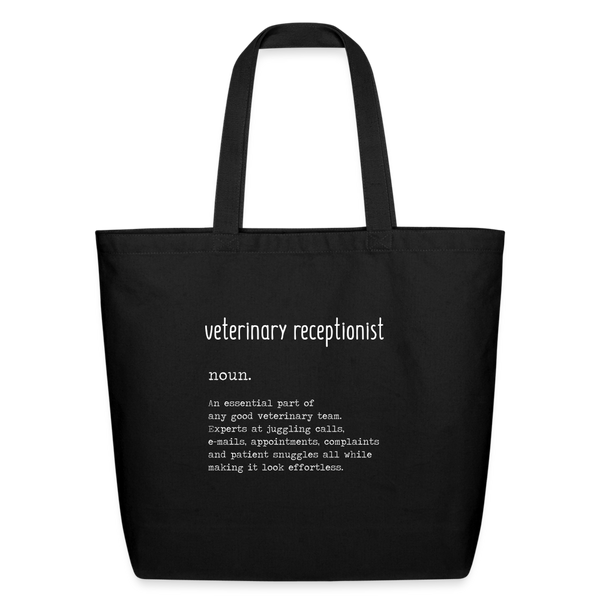 Vet Receptionist Definition Eco-Friendly Cotton Tote-Eco-Friendly Cotton Tote-I love Veterinary