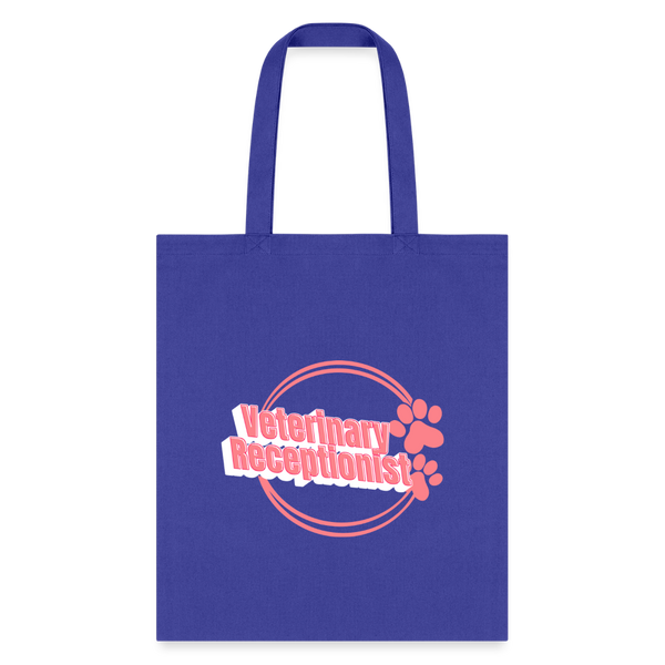 Vet Receptionist circle two paws Bag-Tote Bag | Q-Tees Q800-I love Veterinary