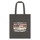 Exhausted veterinary receptionist Cotton Tote Bag-Tote Bag | Q-Tees Q800-I love Veterinary