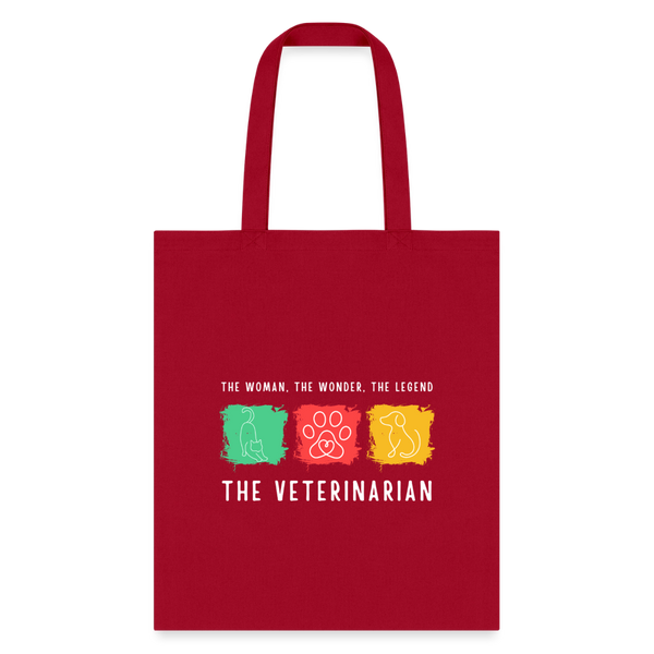 The woman, the wonder, the legend - the Veterinarian Tote Bag-Tote Bag | Q-Tees Q800-I love Veterinary