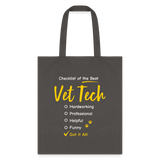 Checklist of the best Vet Tech Tote Bag-Tote Bag | Q-Tees Q800-I love Veterinary