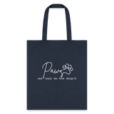 Paws and enjoy the little things Cotton Tote Bag-Tote Bag | Q-Tees Q800-I love Veterinary
