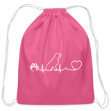Dog heartbeat - Drawstring Bag-Cotton Drawstring Bag | Q-Tees Q4500-I love Veterinary