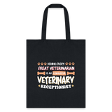 Exhausted veterinary receptionist Cotton Tote Bag-Tote Bag | Q-Tees Q800-I love Veterinary