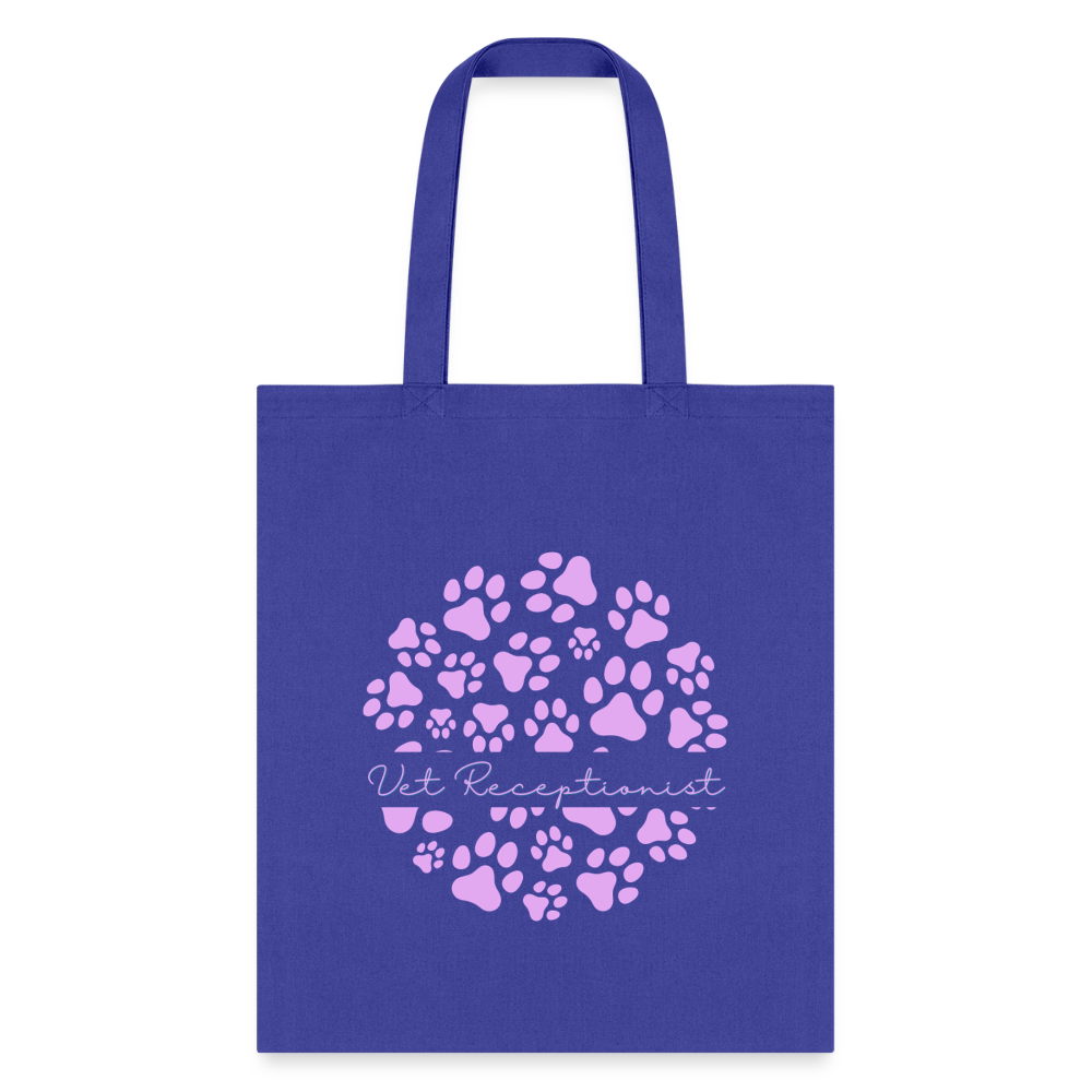 Vet Receptionist circle paws pattern Tote Bag-Tote Bag | Q-Tees Q800-I love Veterinary
