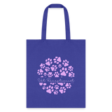 Vet Receptionist circle paws pattern Tote Bag-Tote Bag | Q-Tees Q800-I love Veterinary