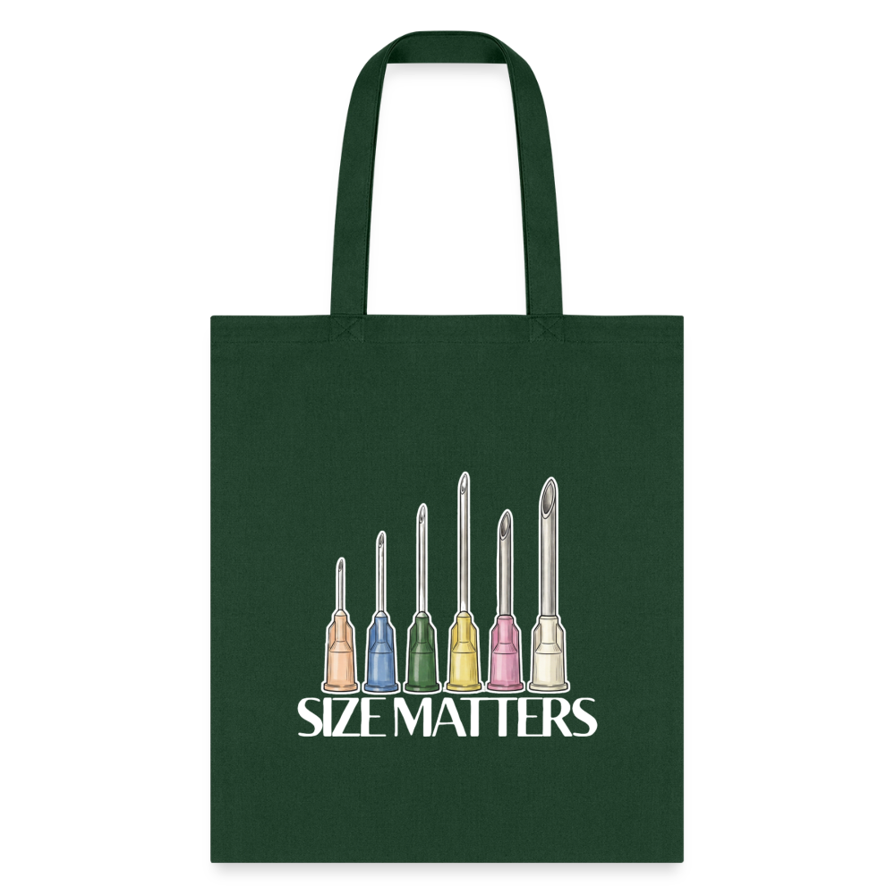 Size matters Cotton Tote Bag-Tote Bag | Q-Tees Q800-I love Veterinary