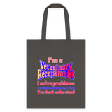 I'm a vet receptionist, I solve problems 2 Tote Bag-Tote Bag | Q-Tees Q800-I love Veterinary