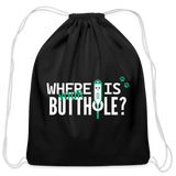 Where is your buthole Drawstring Bag-Cotton Drawstring Bag | Q-Tees Q4500-I love Veterinary