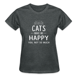 Cats make me happy Gildan Ultra Cotton Ladies T-Shirt-Ultra Cotton Ladies T-Shirt | Gildan G200L-I love Veterinary