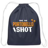 Time for Portobello shot Drawstring Bag-Cotton Drawstring Bag | Q-Tees Q4500-I love Veterinary