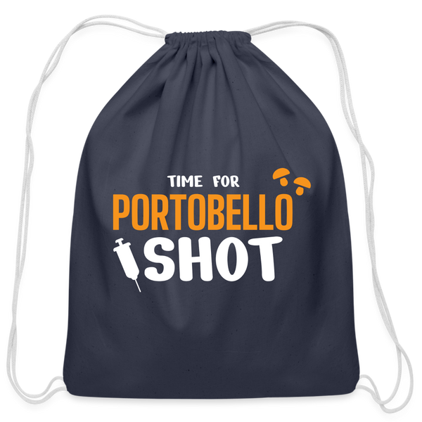 Time for Portobello shot Drawstring Bag-Cotton Drawstring Bag | Q-Tees Q4500-I love Veterinary