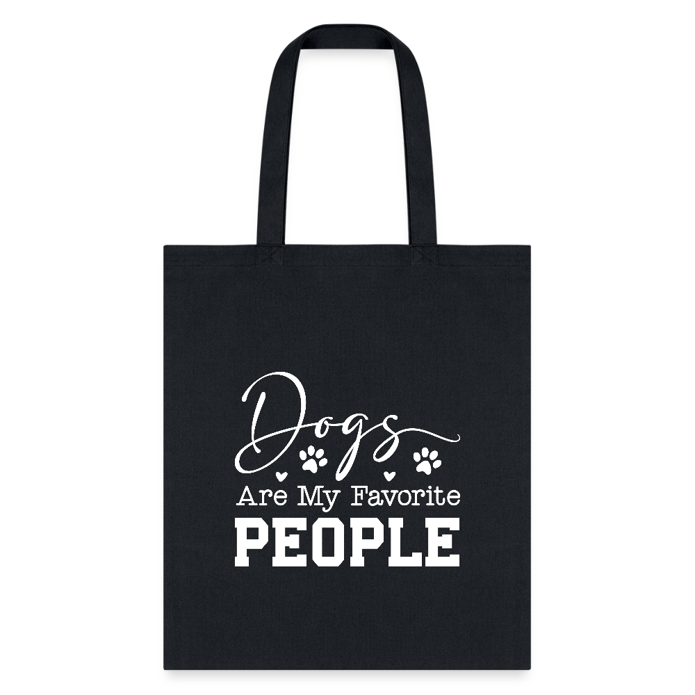 Dogs Are My Favorite People Tote Bag-Tote Bag | Q-Tees Q800-I love Veterinary